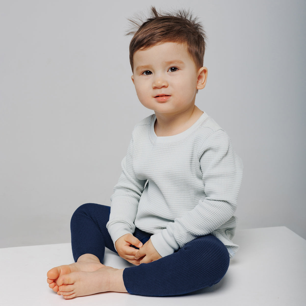 Strumpfhose mit Trägern ohne Fuß - Navy Blau