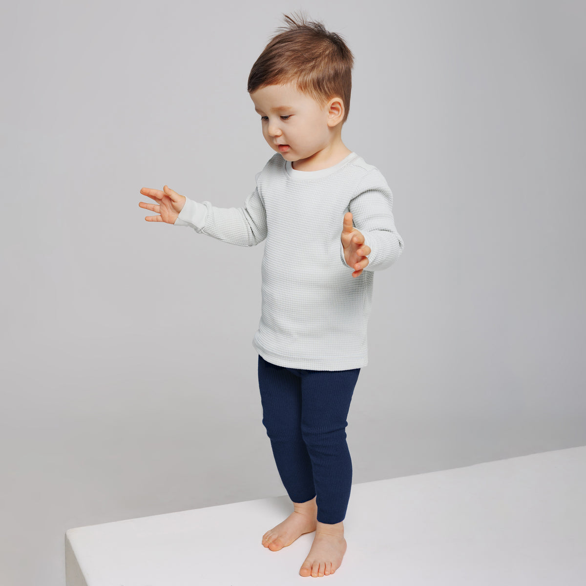 Strumpfhose mit Trägern ohne Fuß - Navy Blau