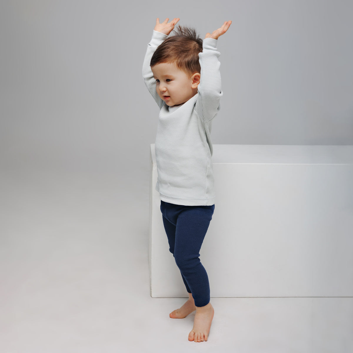 Strumpfhose mit Trägern ohne Fuß - Navy Blau