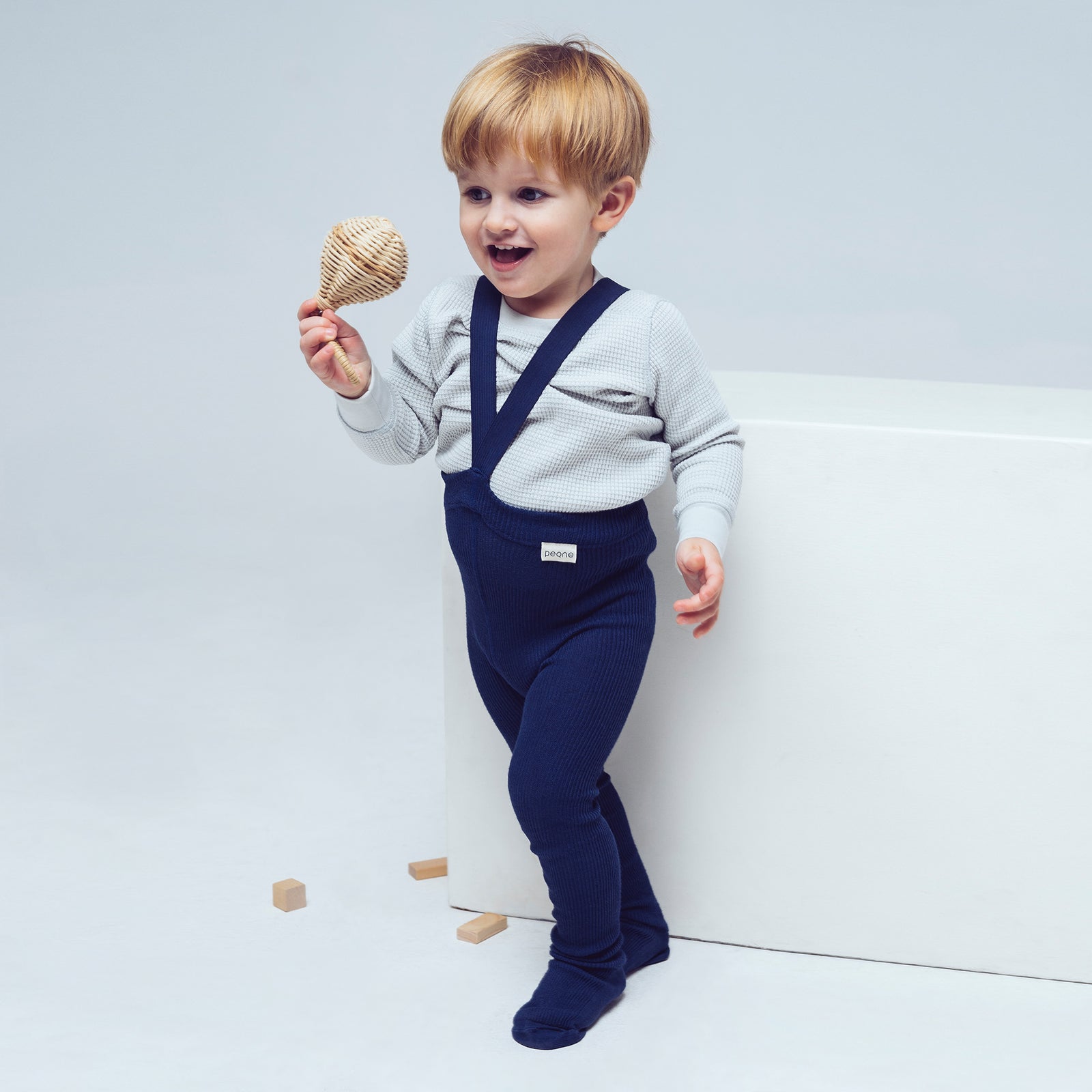 Strumpfhose mit Trägern - Navy Blau